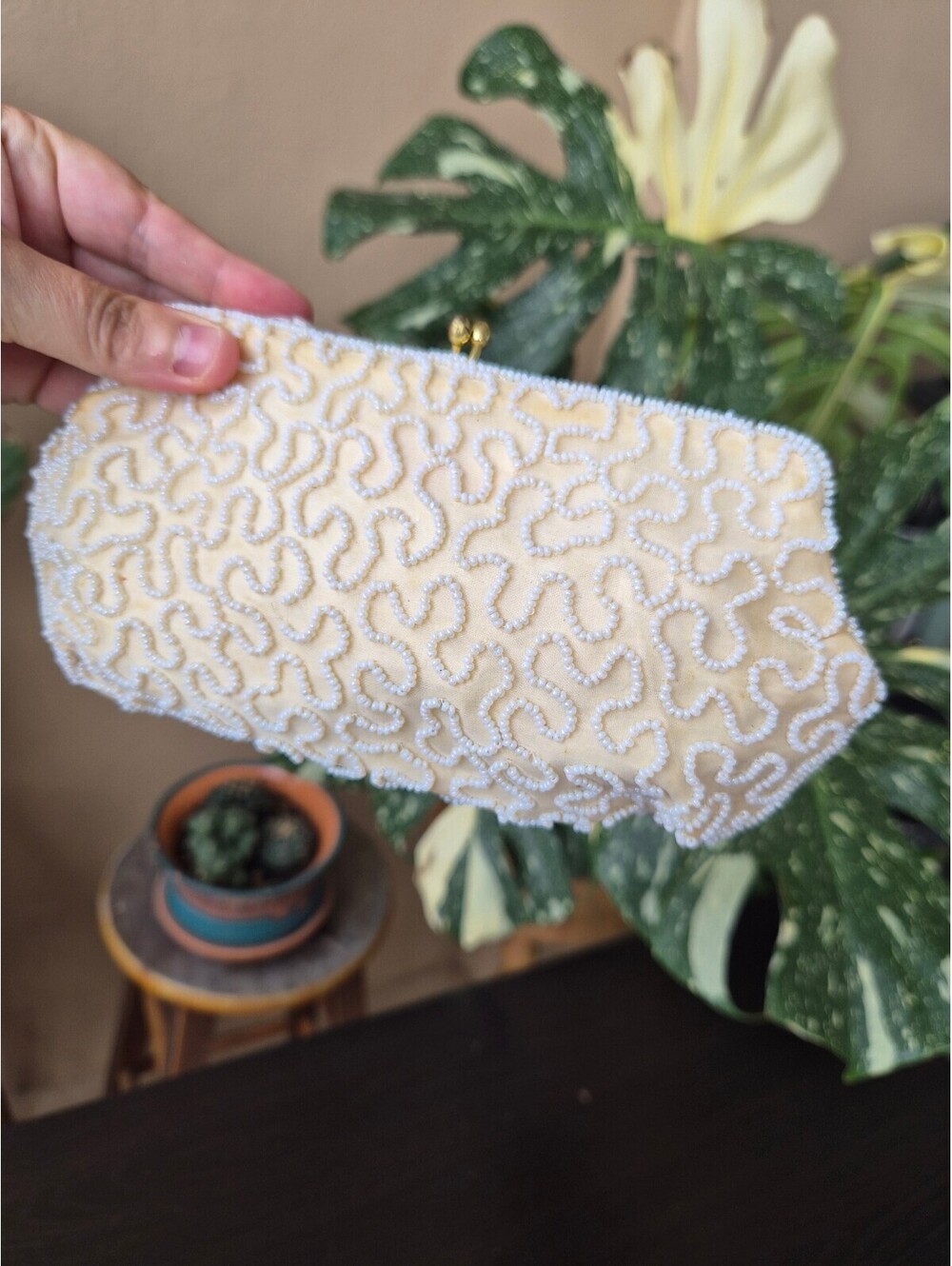 Vintage Walborg Hand Beaded Evening Clutch Made in Belgium